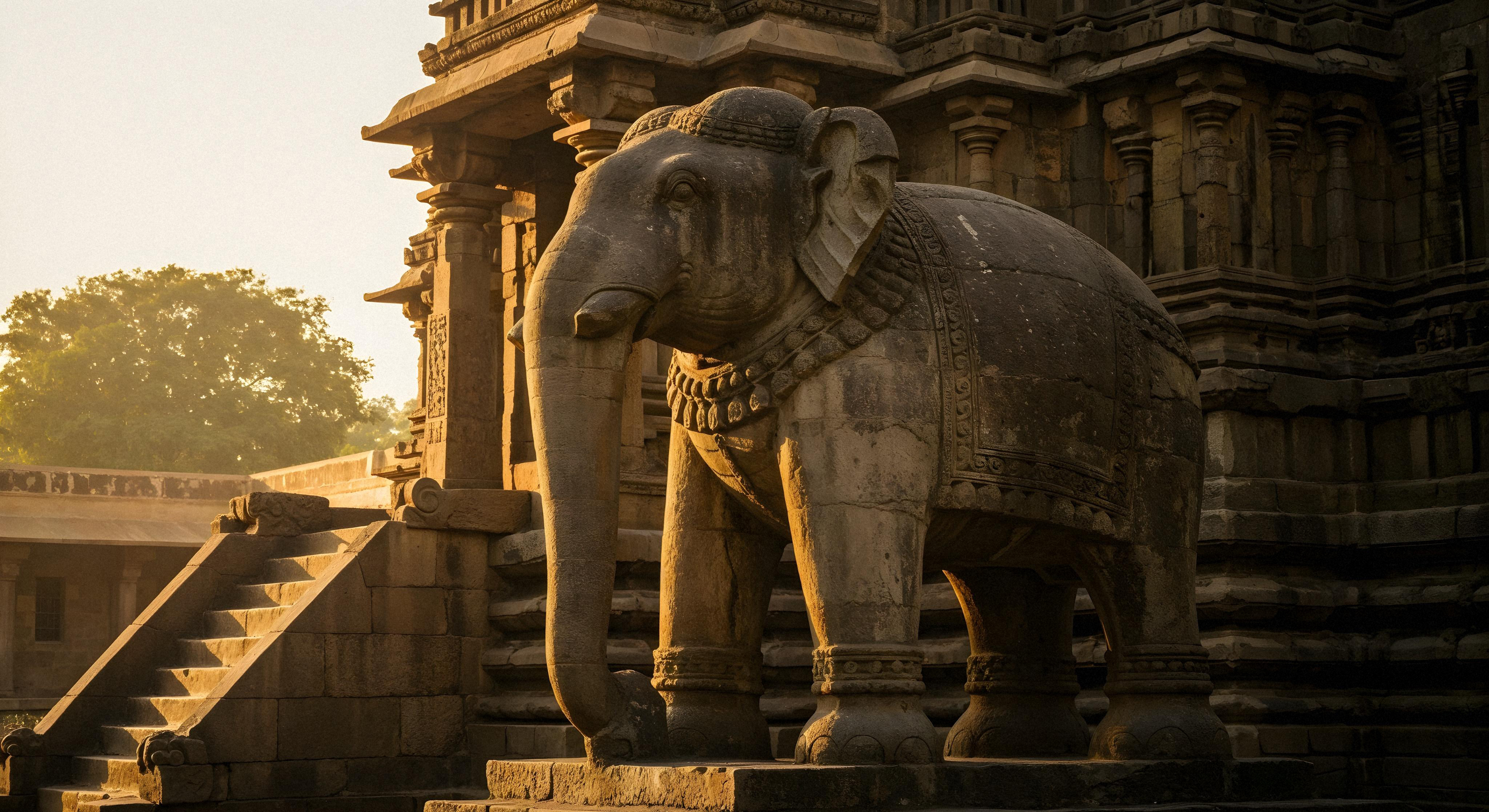 Traditional Sri Lankan cultural village scene